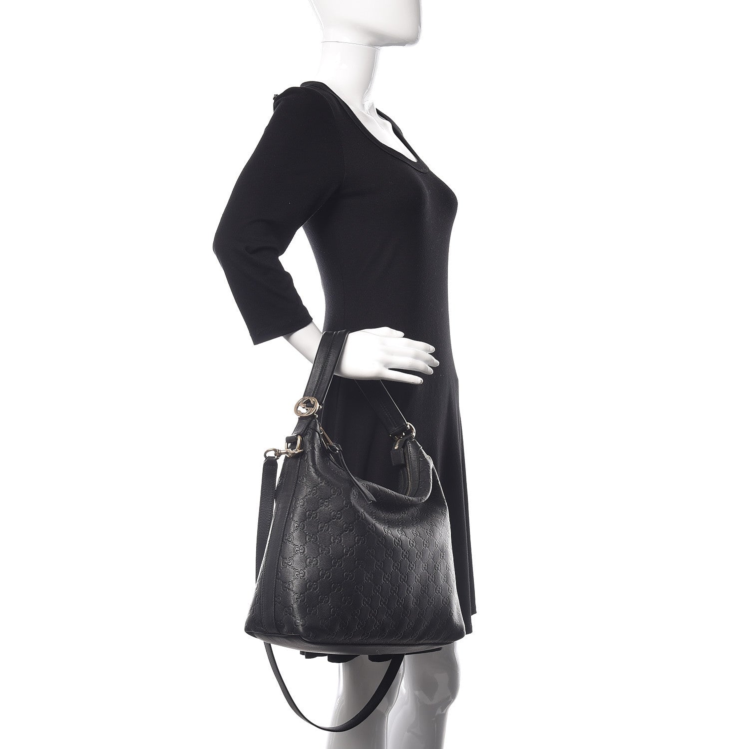 Gucci Guccissima Small Miss GG Hobo Black 3 of 10