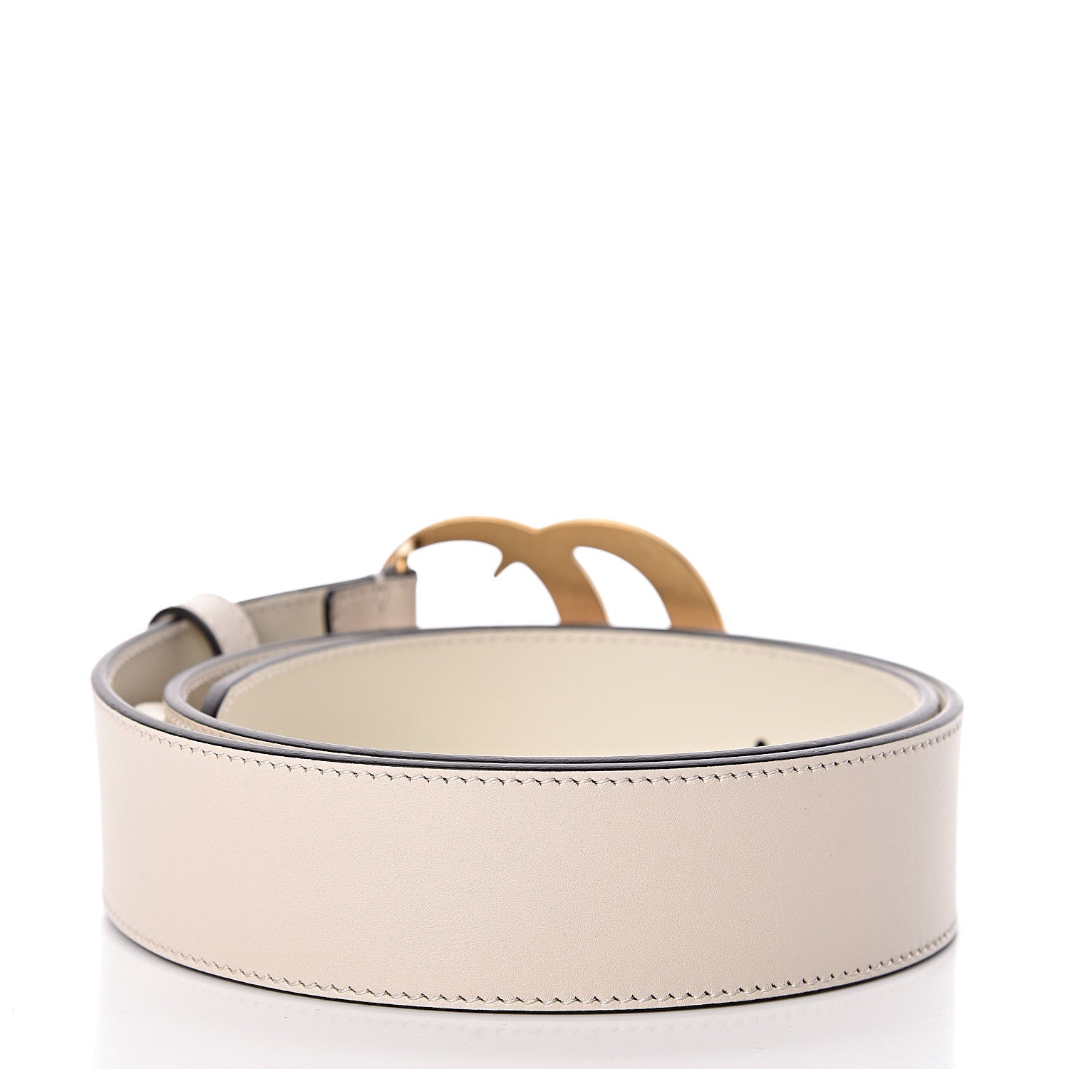 Gucci Calfskin Double G 40mm Belt 80 32 Mystic White 3 of 6