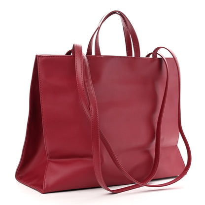 Telfar Vegan Leather Large Shopping Bag Oxblood 3 of 10