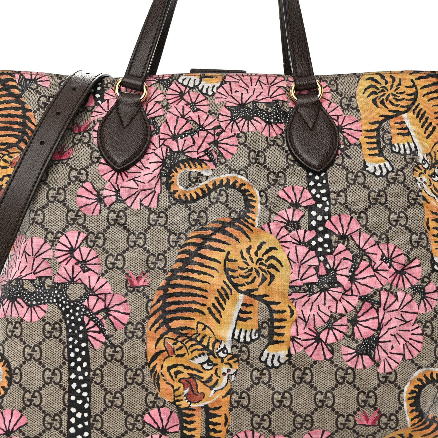 Soft GG Supreme Monogram Bengal Medium Crossbody Tote Beige Pink