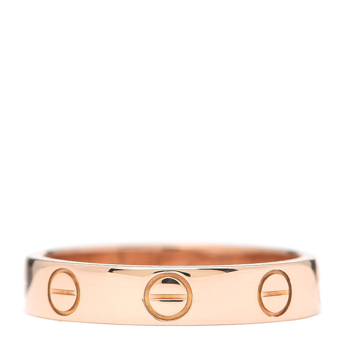 18K Pink Gold 3.5mm LOVE Wedding Band Ring 49 4.75