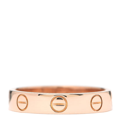 Cartier 18K Pink Gold 3.5mm LOVE Wedding Band Ring 49 4.75 3 of 4