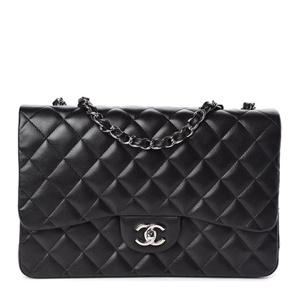 Chanel Lambskin Quilted Jumbo Single Flap Black 1 of 11
