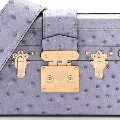 Louis Vuitton Ostrich Petite Malle Purple 7 of 10