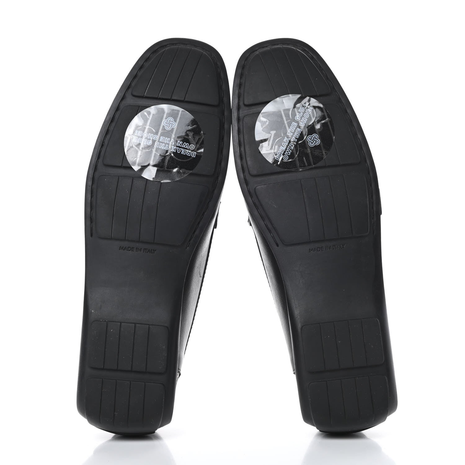 Louis Vuitton Calfskin Mini Lin Loafers 37 Black 7 of 11