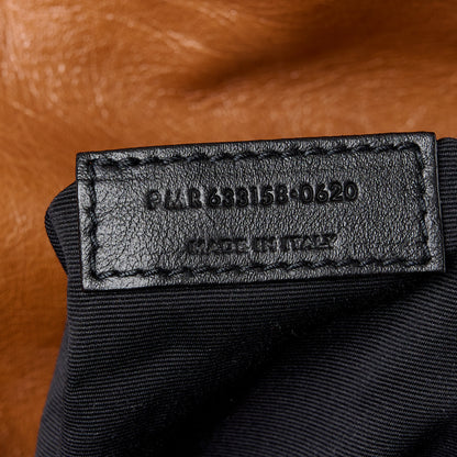 Saint Laurent Crinkled Calfskin Matelasse Monogram Medium Niki Chain Satchel Caramel 8 of 11