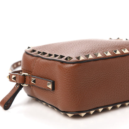 Valentino Garavani Pebbled Calfskin Rockstud Camera Crossbody Bag Bright Cognac 6 of 9