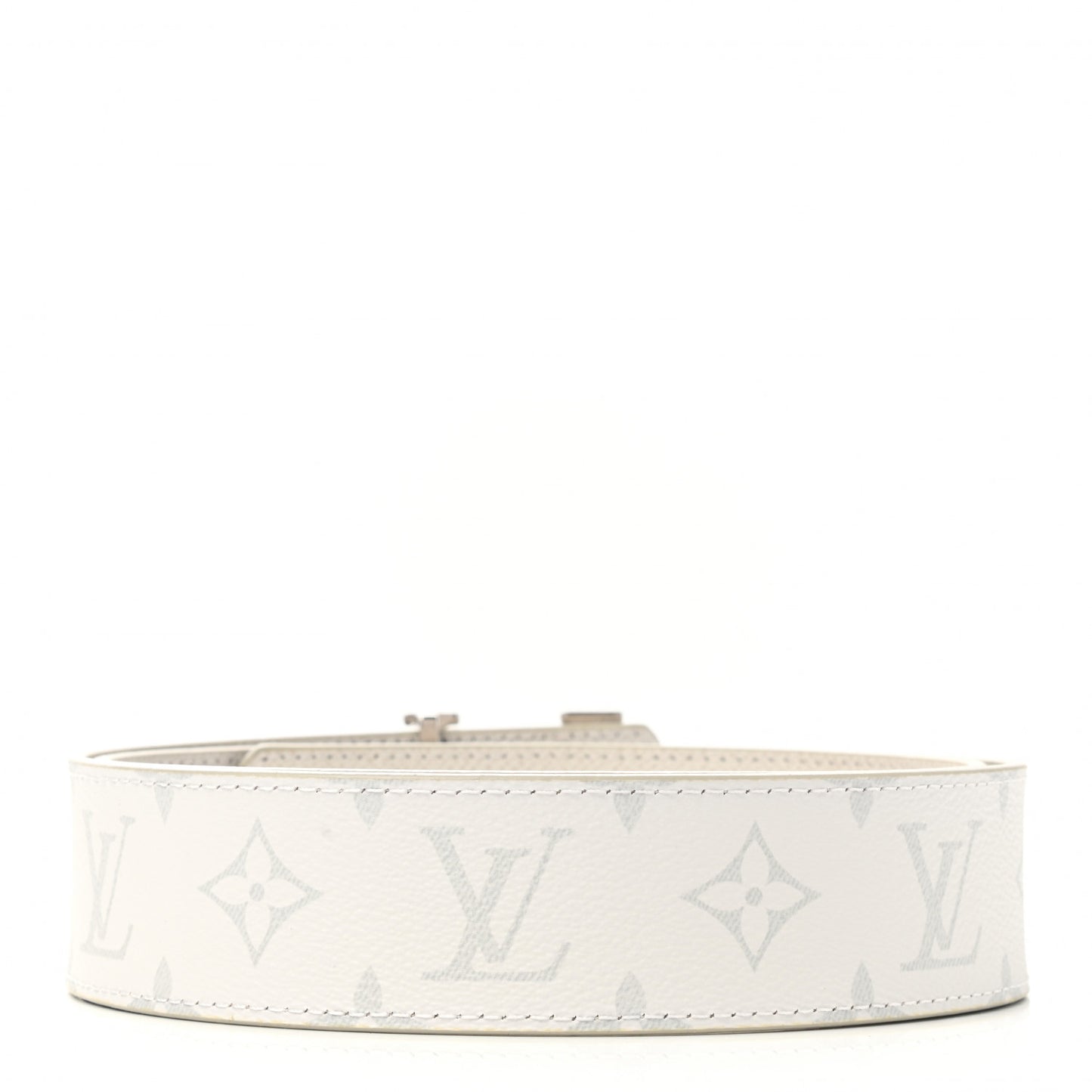 Taiga Monogram 40mm LV Initiales Belt 90 34 White