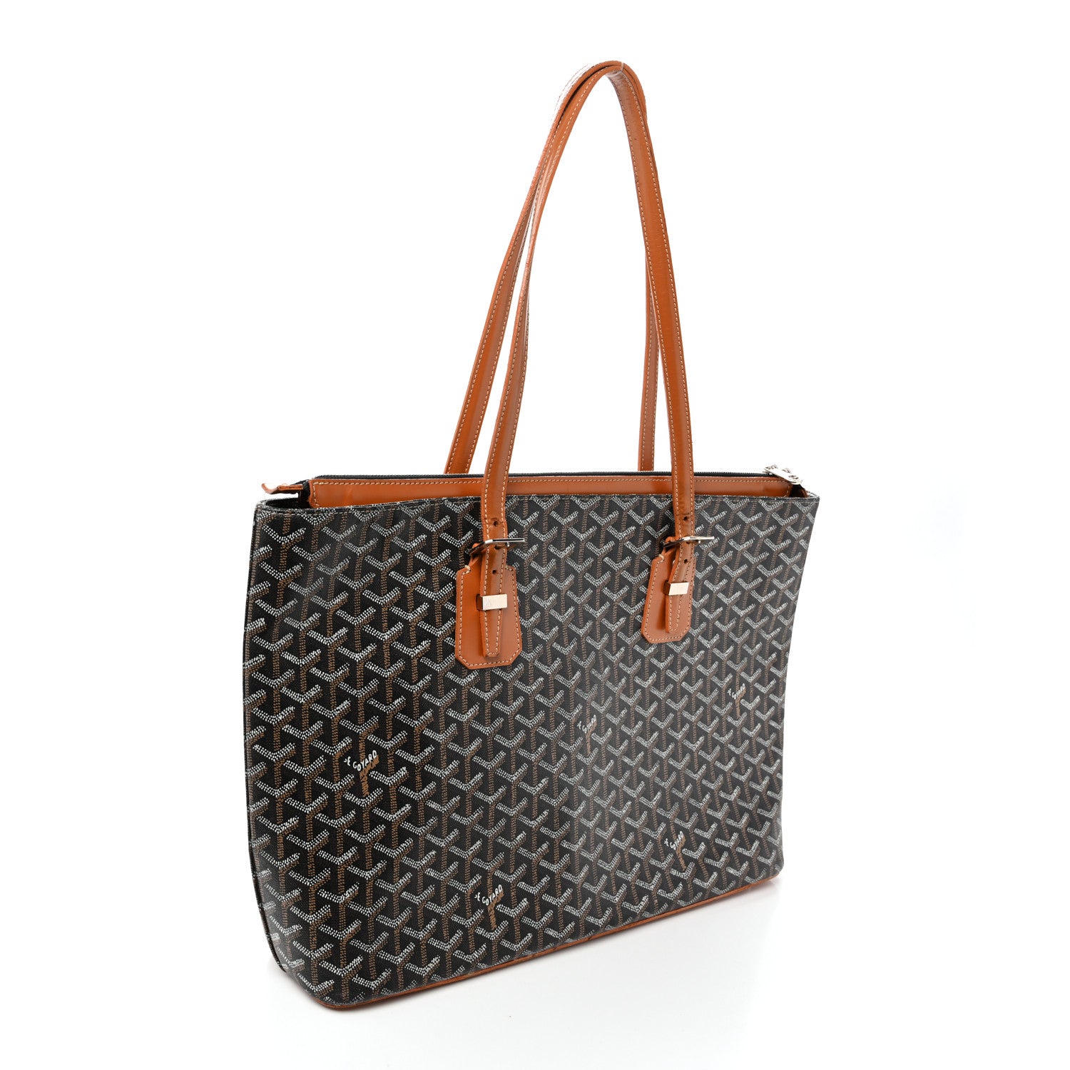 Goyard Goyardine Stripe Sac Marie Galante GM Black Gold 3 of 13