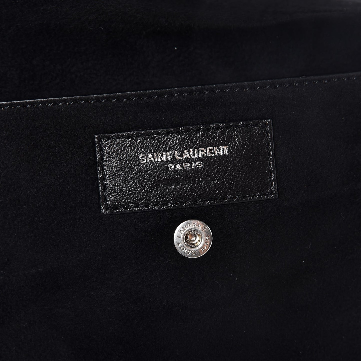 Smooth Calfskin Teddy Drawstring Bag Black