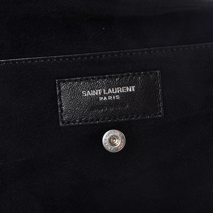 Saint Laurent Smooth Calfskin Teddy Drawstring Bag Black 7 of 8