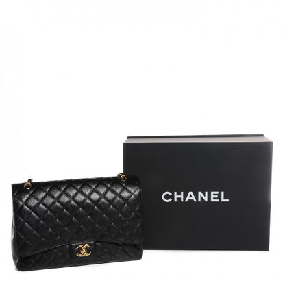 Chanel Caviar Quilted Maxi Double Flap Black 9 of 9