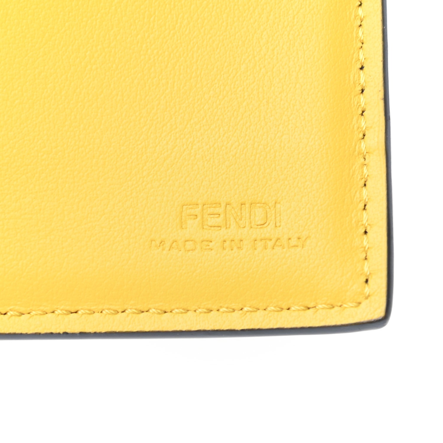Fendi Vitello Century Bi-Color Devil Eyes Continental Wallet Black Sunflower 8 of 9