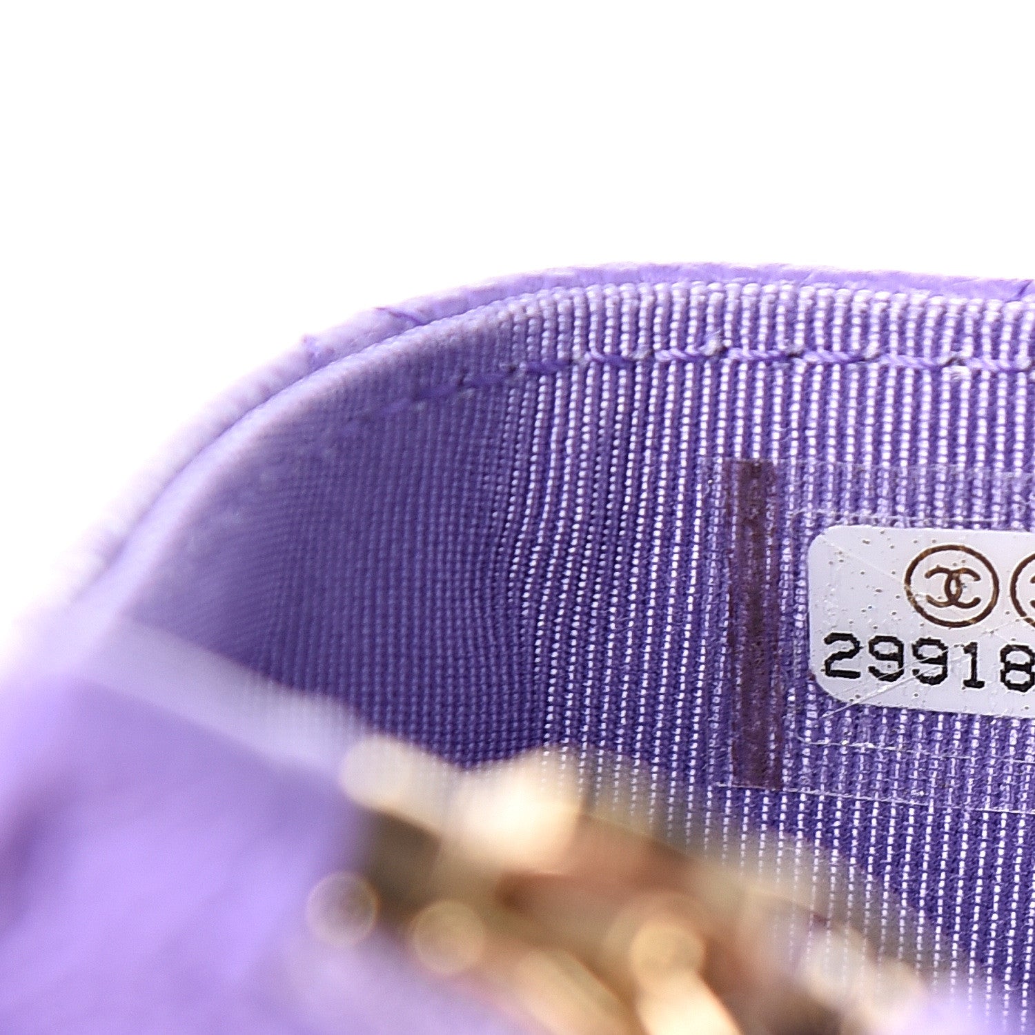 Chanel Caviar Quilted CC Zip Card Holder Purple 6 of 7