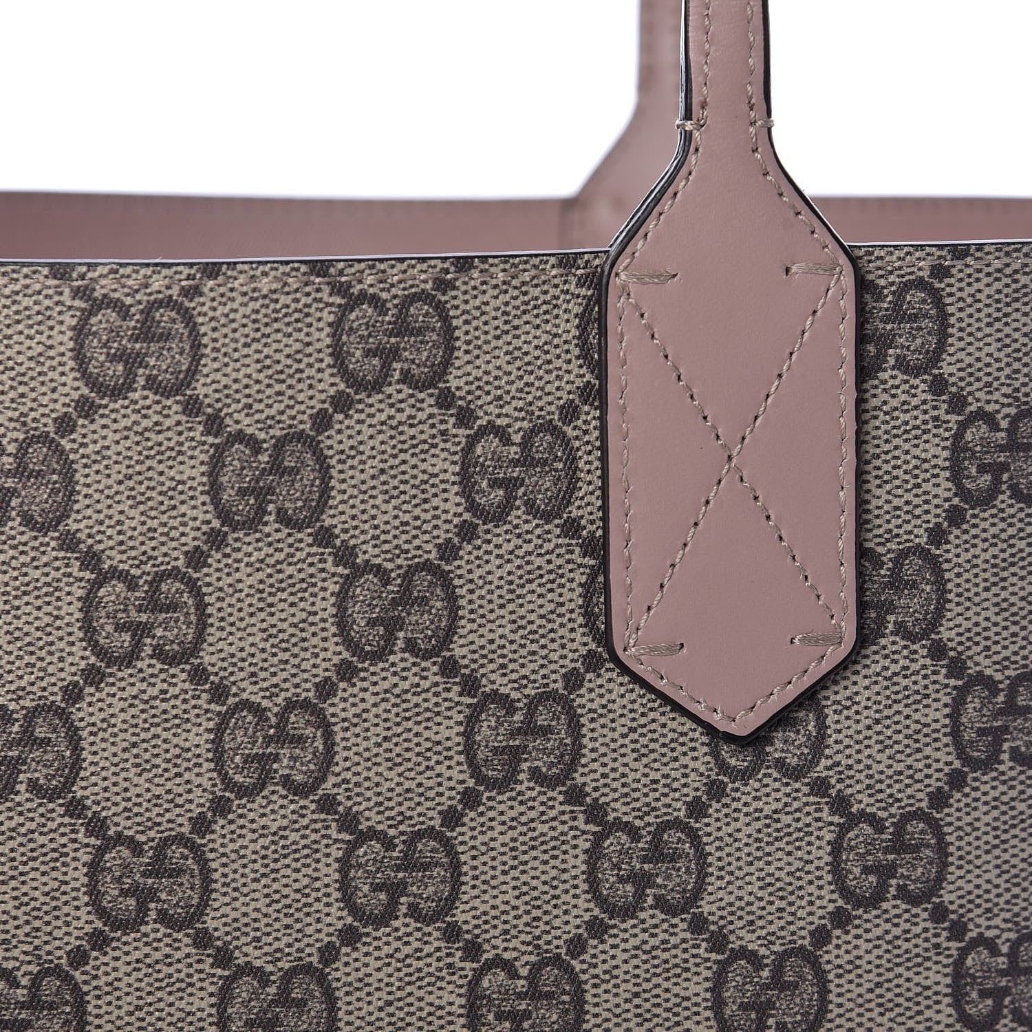 Gucci Textured Calfskin Monogram Small Reversible GG Tote Dark Cipria 15 of 15