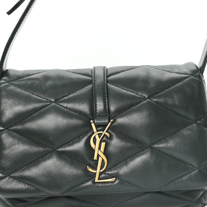 Saint Laurent Lambskin Quilted Le 57 Diamond Shoulder Bag Vert Fonce 8 of 11