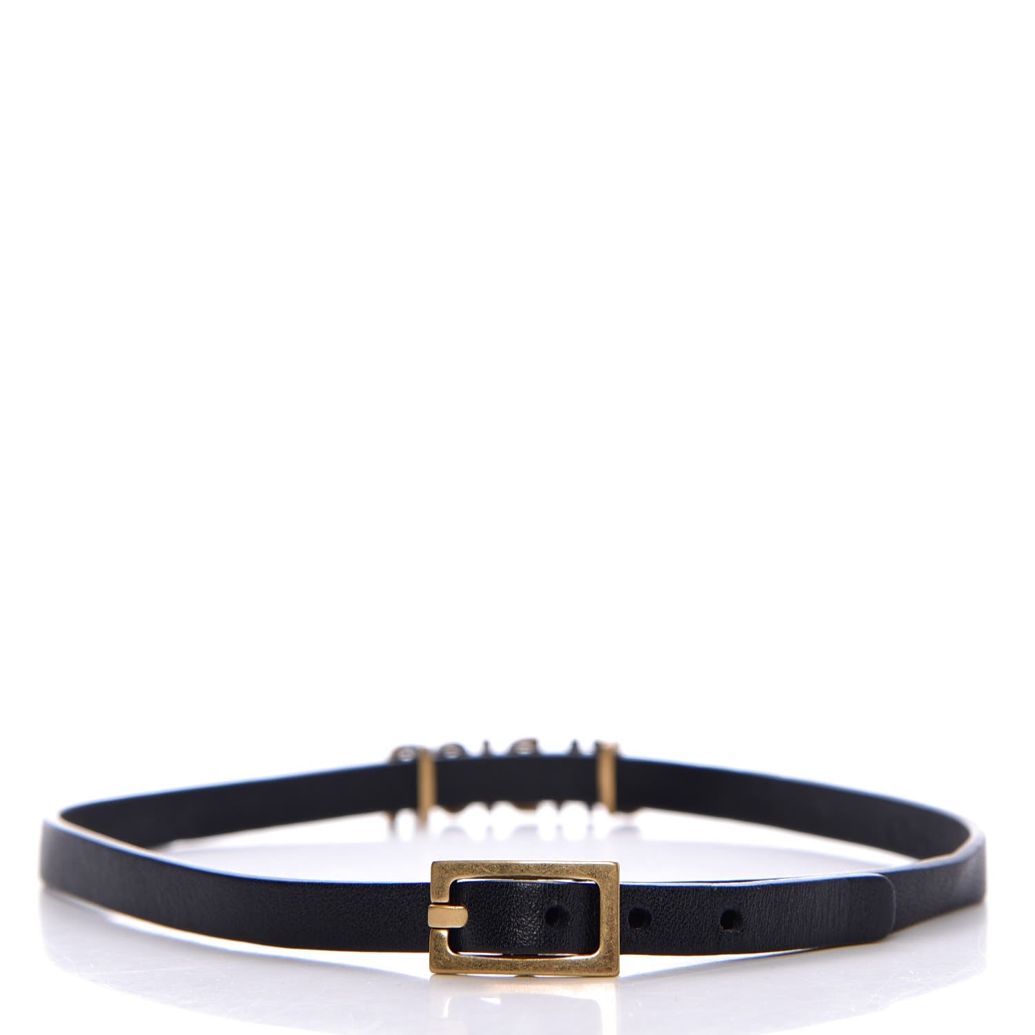 Christian Dior Calfskin J'Adior Logo Choker Necklace Black 3 of 8