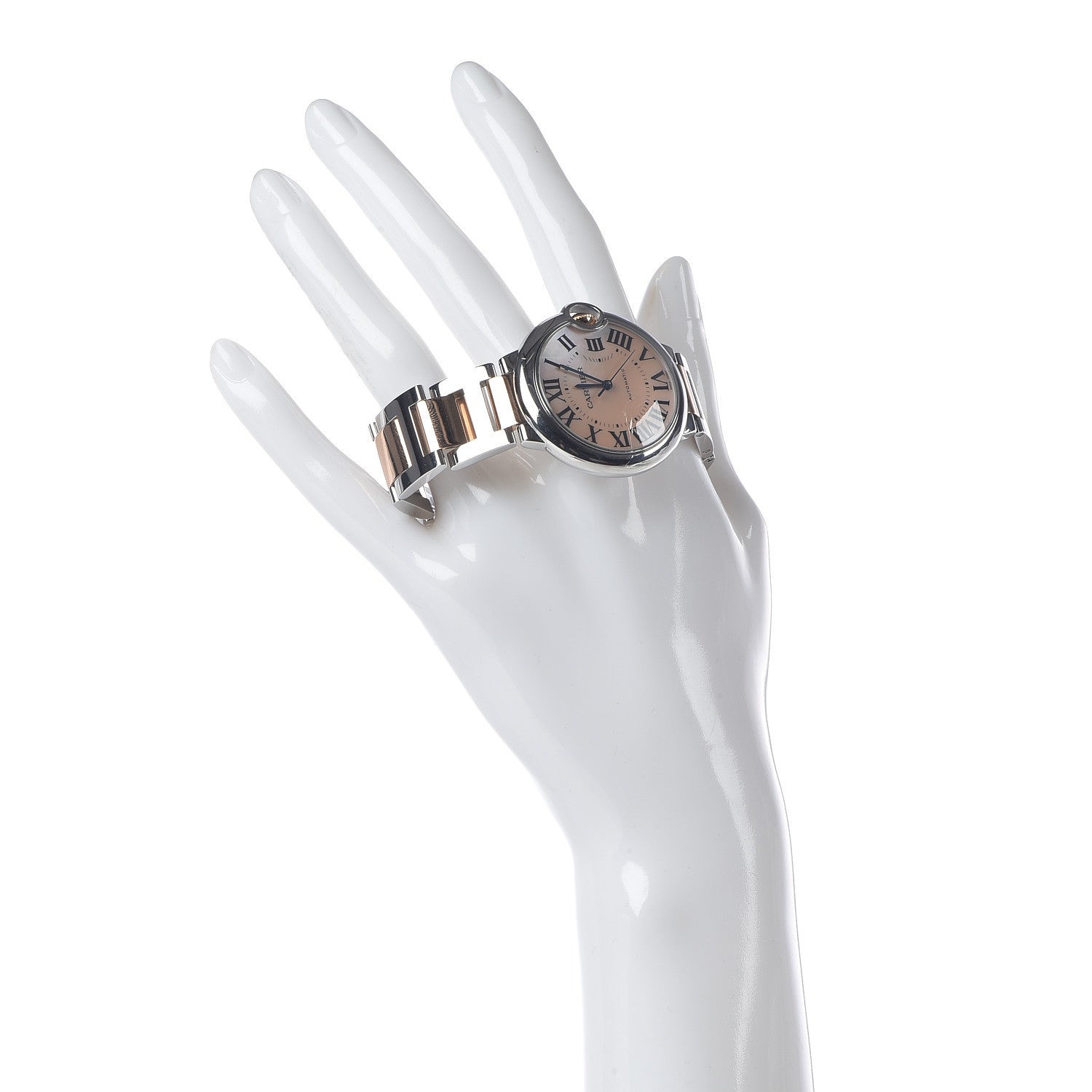Cartier Stainless Steel 18K Pink Gold Pink Mother of Pearl 36mm Ballon Bleu De Cartier Automatic Watch 2 of 9
