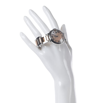 Cartier Stainless Steel 18K Pink Gold Pink Mother of Pearl 36mm Ballon Bleu De Cartier Automatic Watch 2 of 9