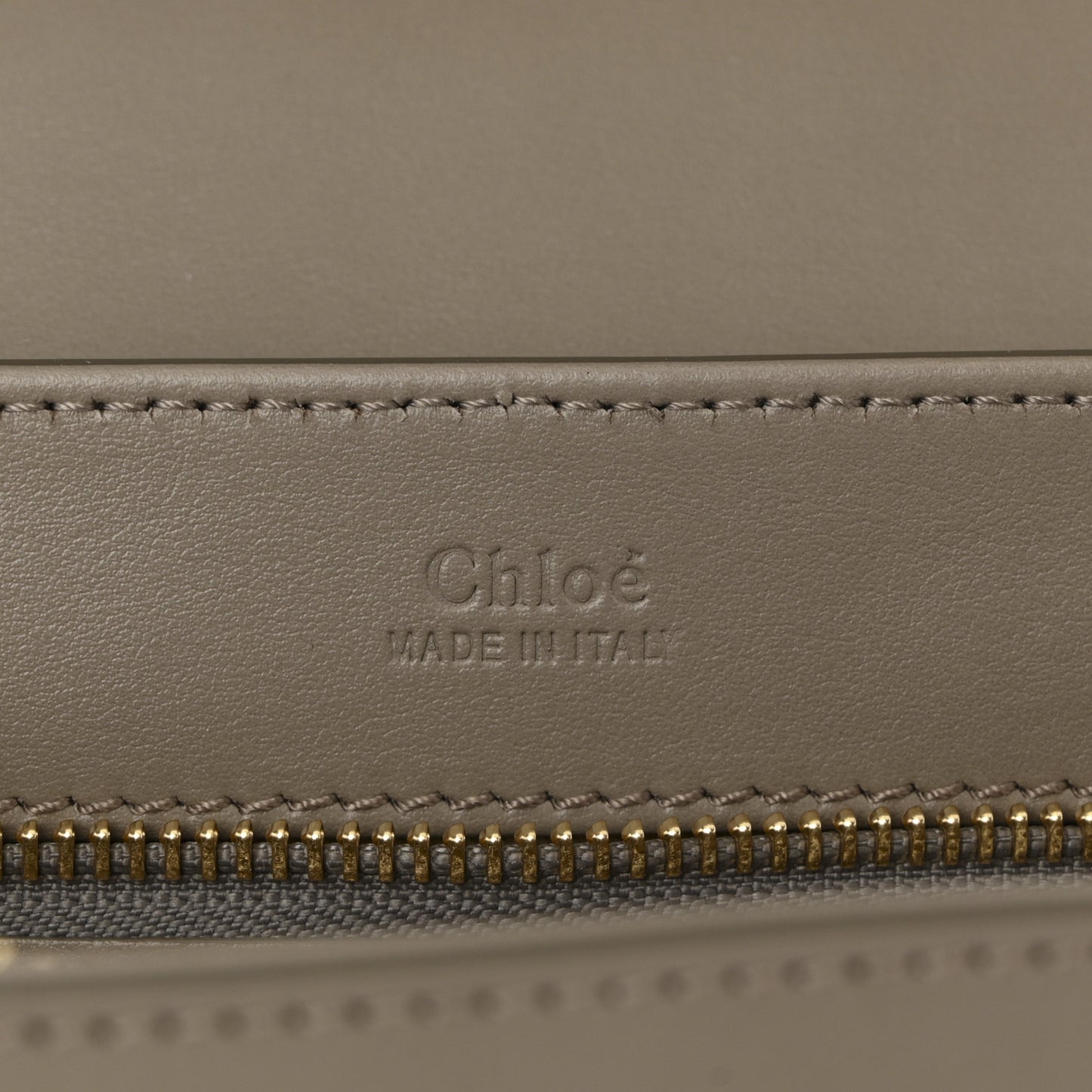 Shiny Calfskin Suede Small C Double Carry Bag Motty Grey