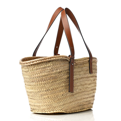 Loewe Raffia Basket Tote Bag Natural Tan 3 of 15