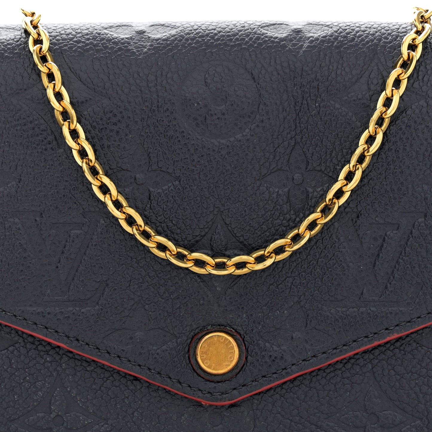 Empreinte Pochette Felicie Chain Wallet Marine Rouge