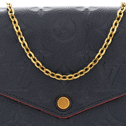 Louis Vuitton Empreinte Pochette Felicie Chain Wallet Marine Rouge 9 of 13