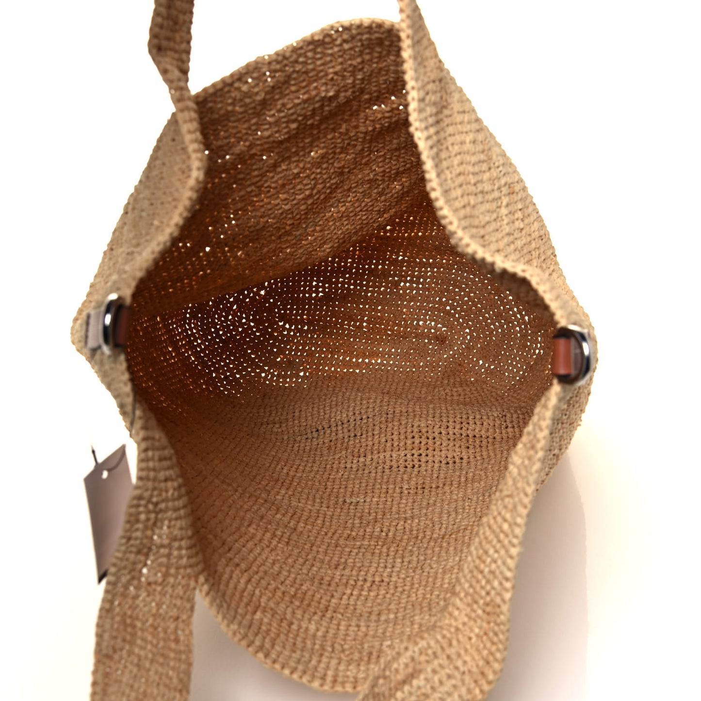 Raffia Paula's Ibiza Slit Tote Bag Natural Tan
