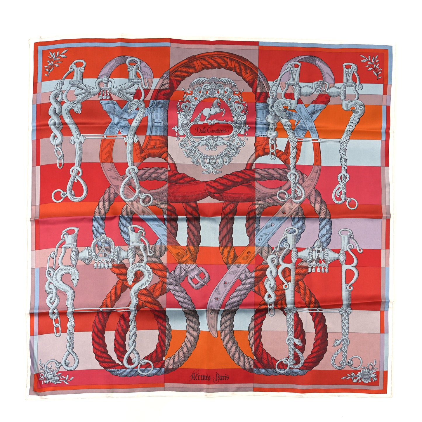 Silk Double Face Della Cavalleria Finesse Scarf 90