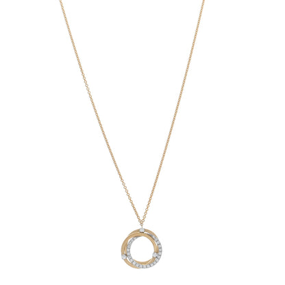 Marco Bicego 18K Yellow White Gold Diamond Goa Pendant Necklace 1 of 4