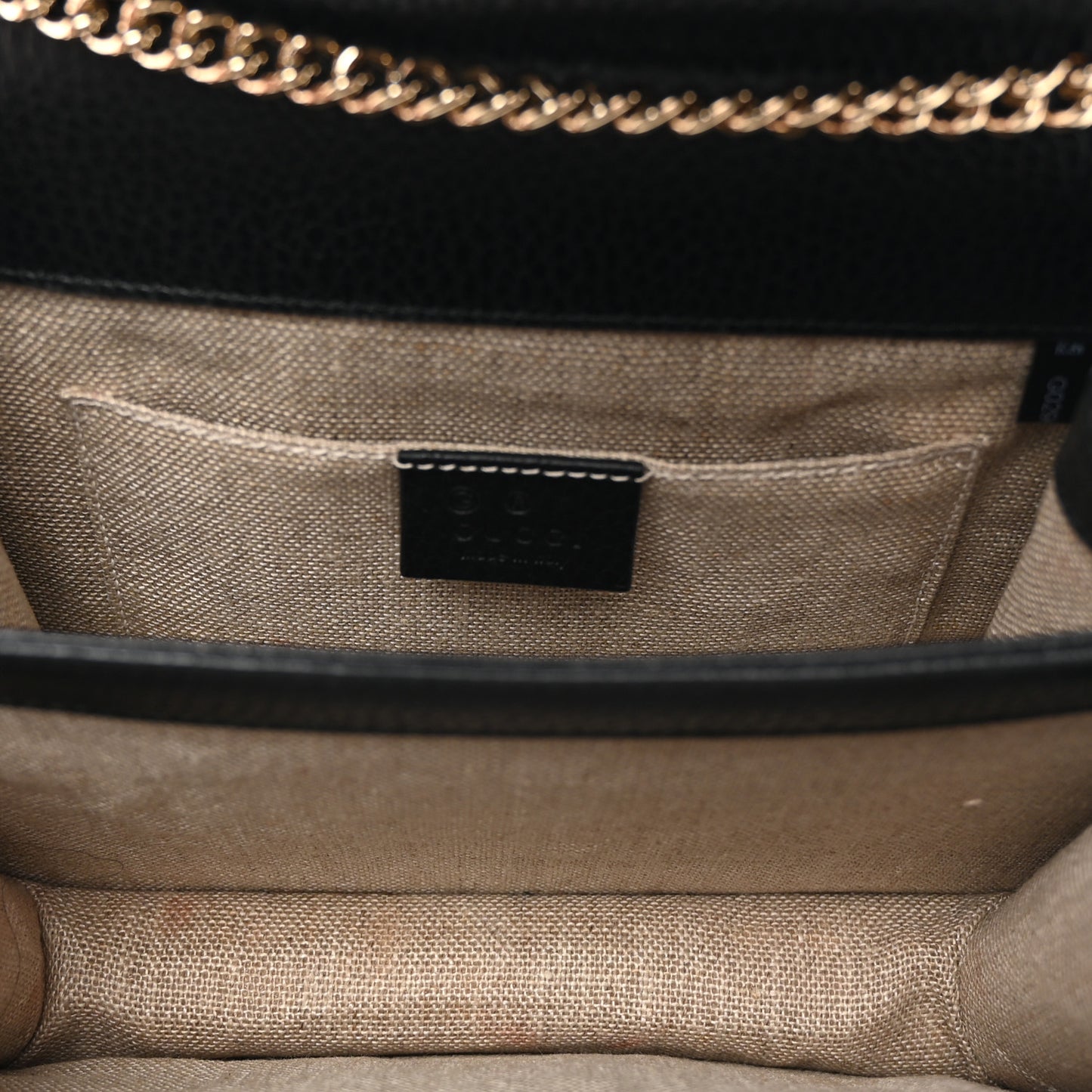Dollar Calfskin Small Interlocking G Shoulder Bag Black
