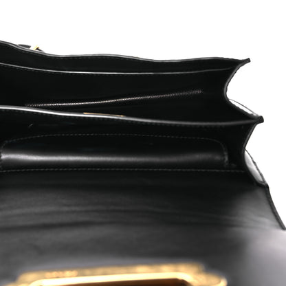 Prada City Calfskin Ostrich Cahier Bag Fuoco Black 5 of 11
