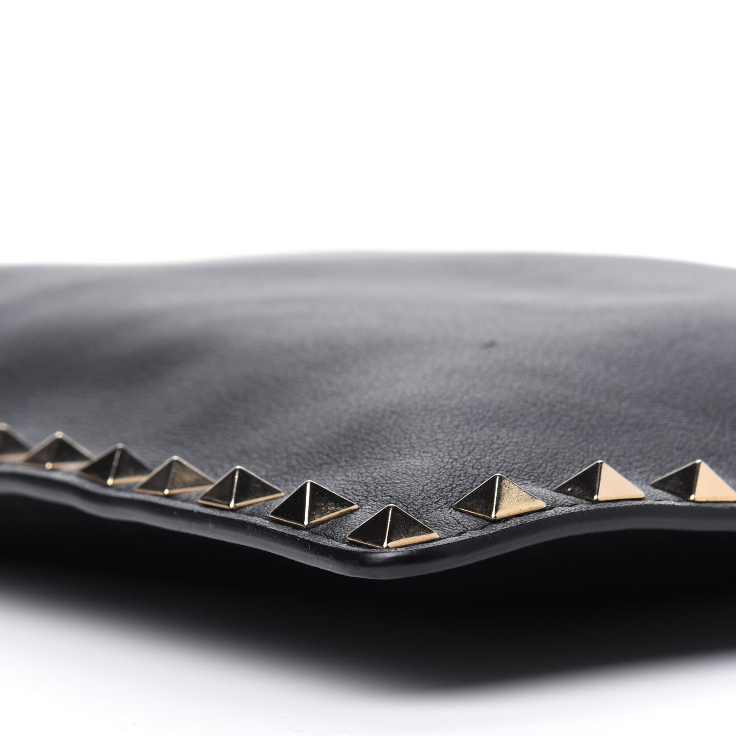 Valentino Garavani Vitello Large Rockstud Zip Pouch Black 9 of 9