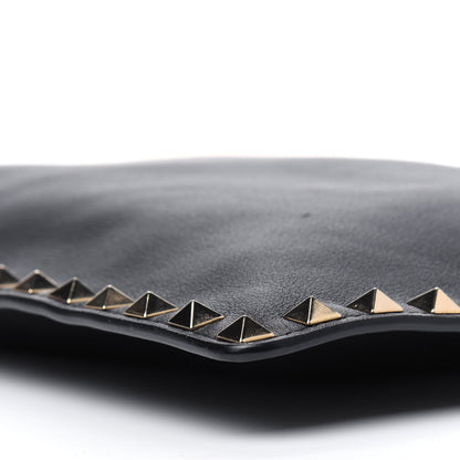Valentino Garavani Vitello Large Rockstud Zip Pouch Black 9 of 9