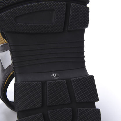 Gucci X SEGA Nappa Mesh Mens Aguru Sandals 12 Loess Black 8 of 10