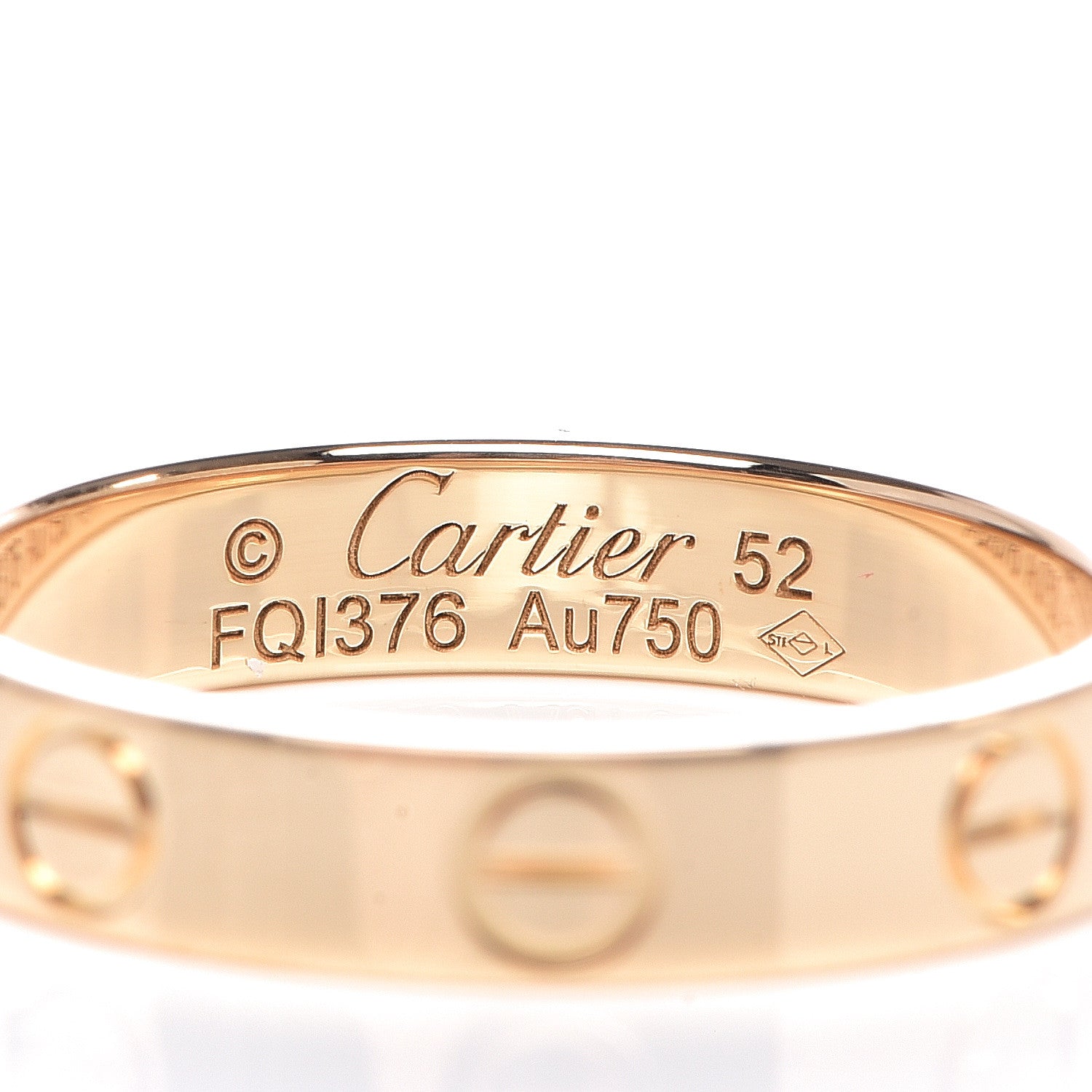 Cartier 18K Yellow Gold 3.5mm LOVE Wedding Band Ring 52 6 4 of 4