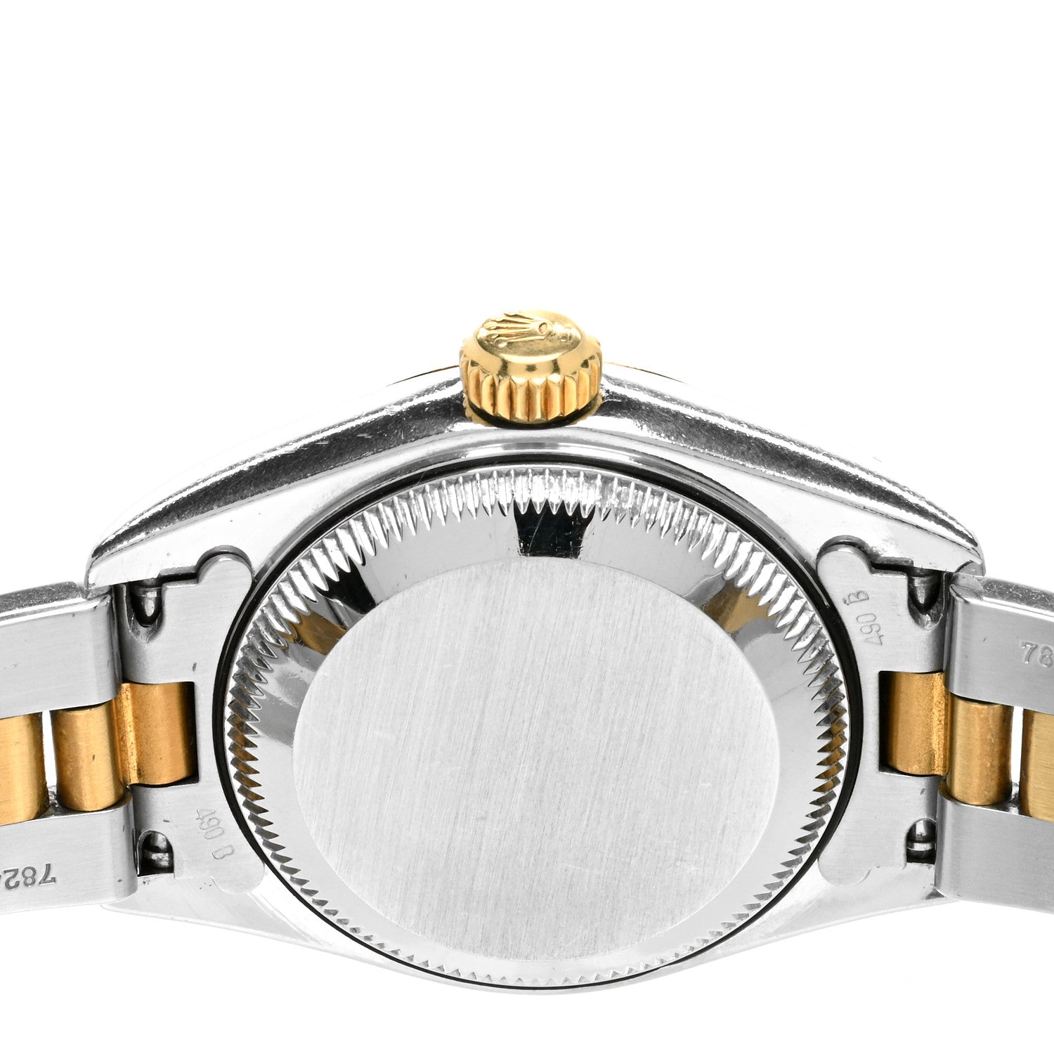 Rolex Stainless Steel 18K Yellow Gold 26mm Oyster Perpetual Datejust Watch Black Tapestry 79163 4 of 4