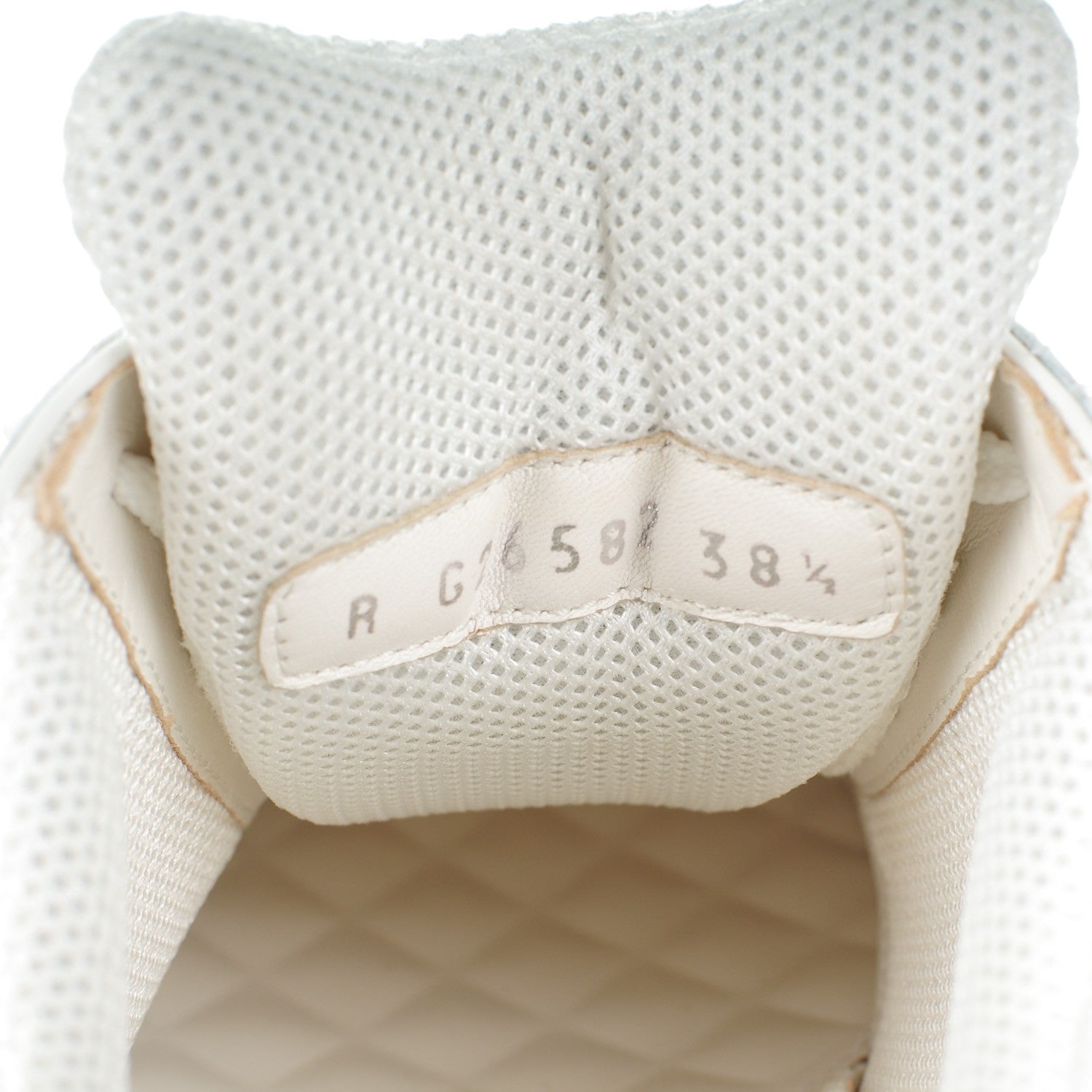 Chanel Suede Calfskin CC Sneakers 38.5 White Pink Green 7 of 7