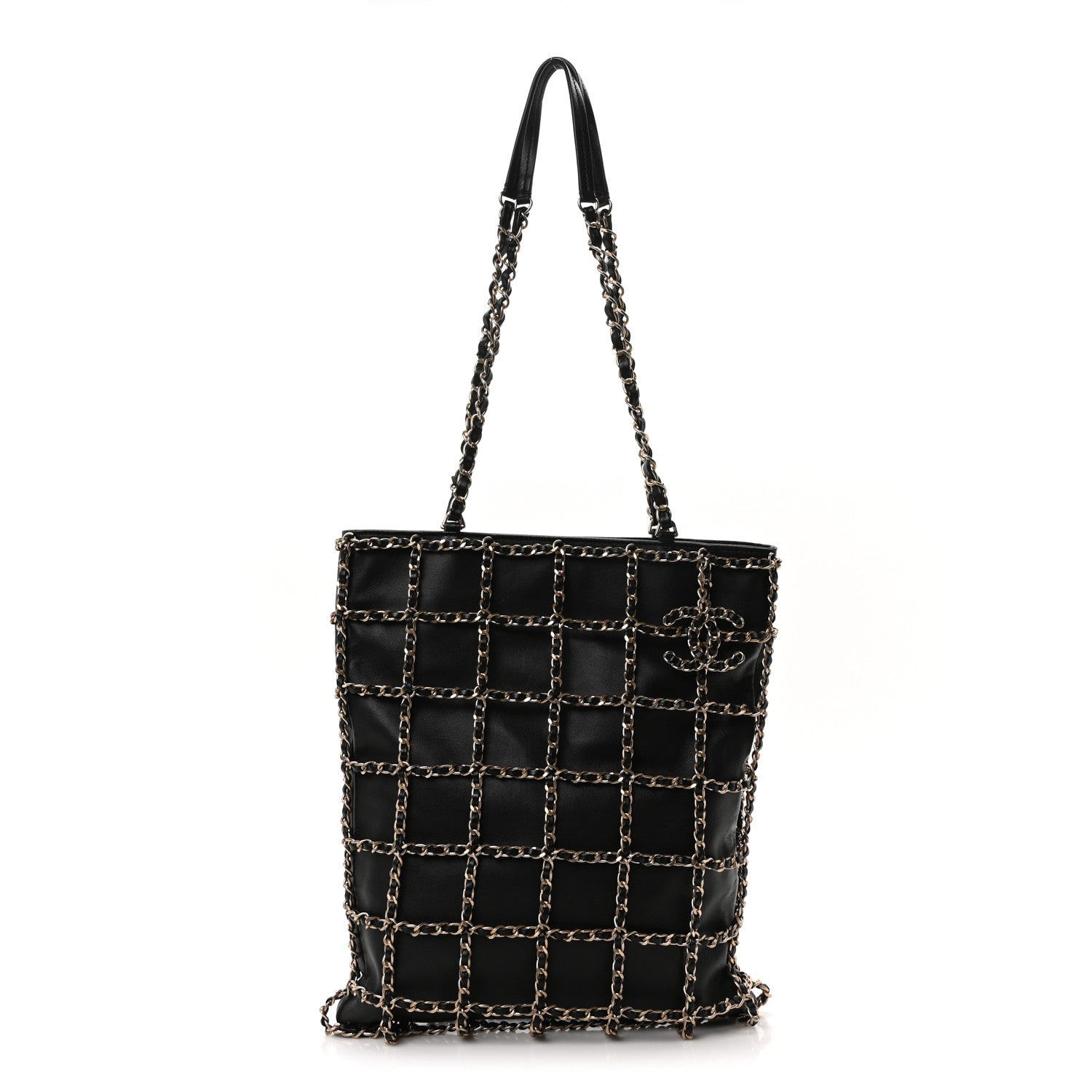 Chanel Lambskin Large Shopping Chain Tote Black 1 of 10