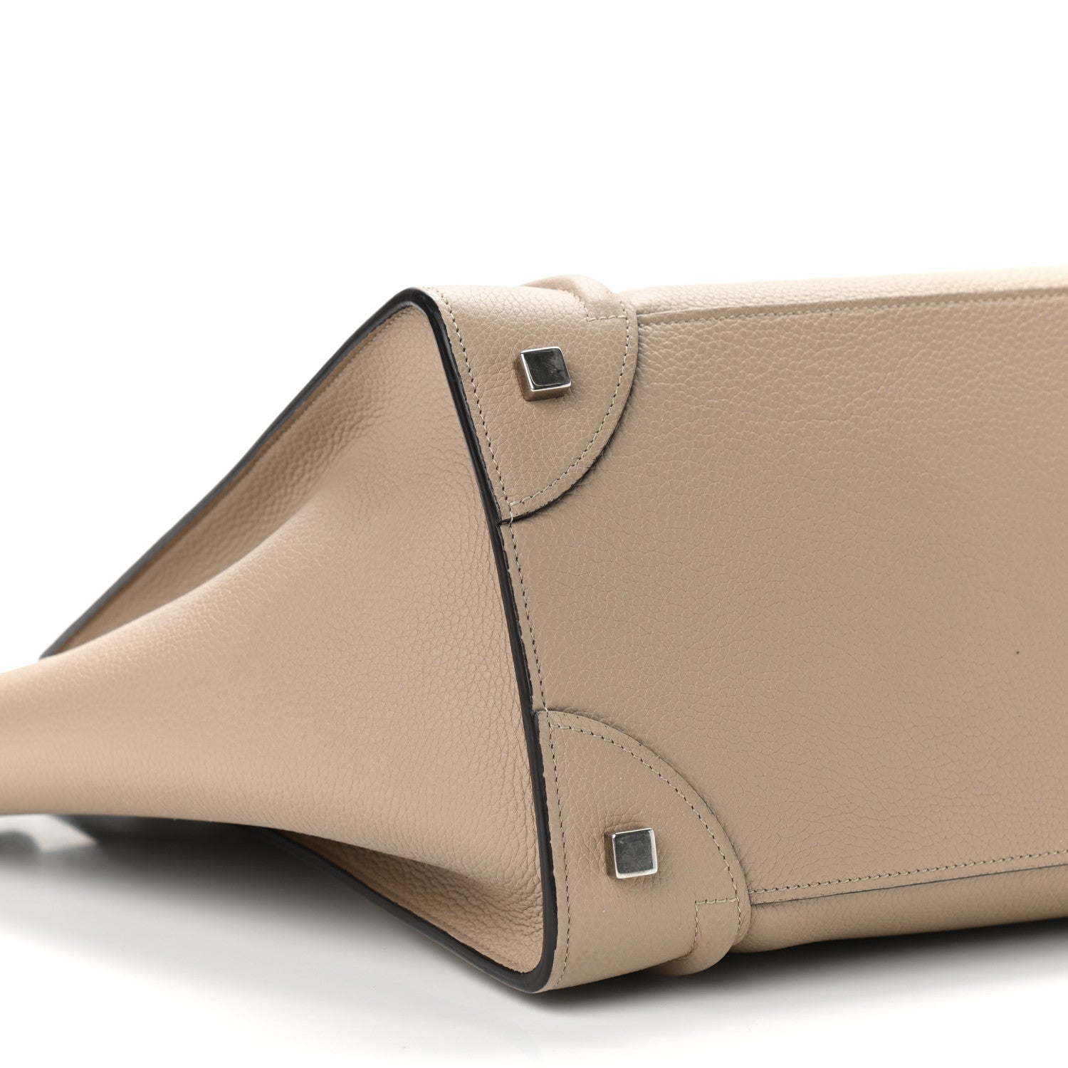 Celine Drummed Calfskin Mini Luggage Dune 6 of 7