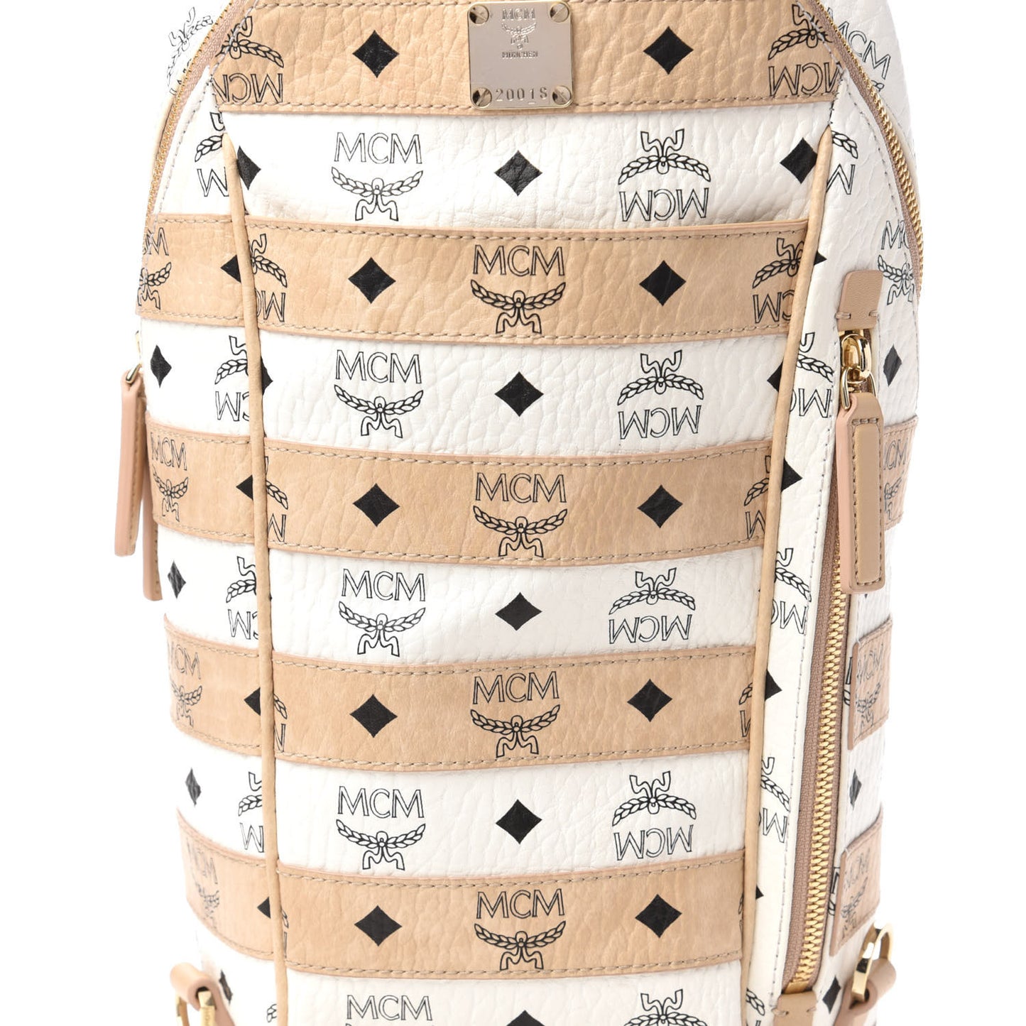 Visetos Spot Medium Sling Bag Beige White