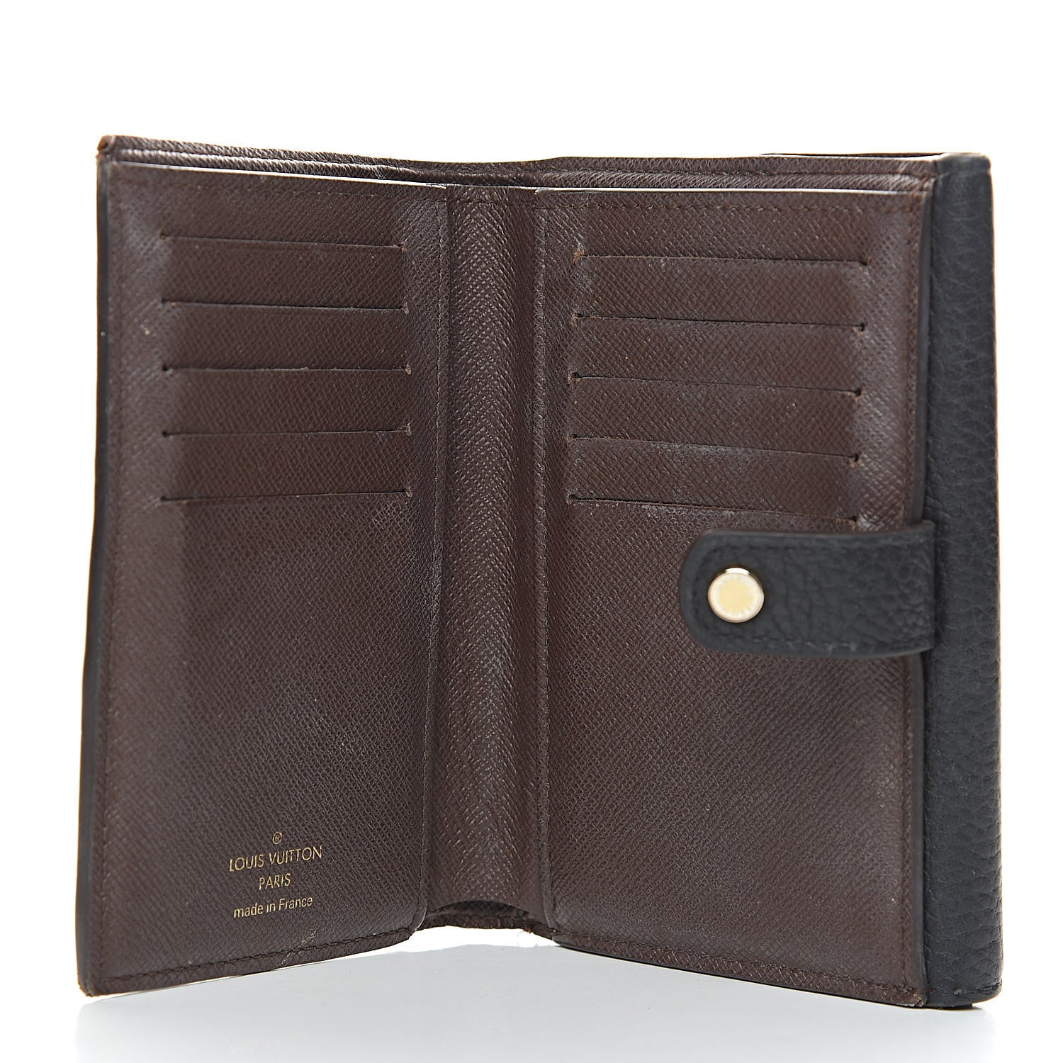 Louis Vuitton Damier Ebene Normandy Compact Wallet Black 5 of 13