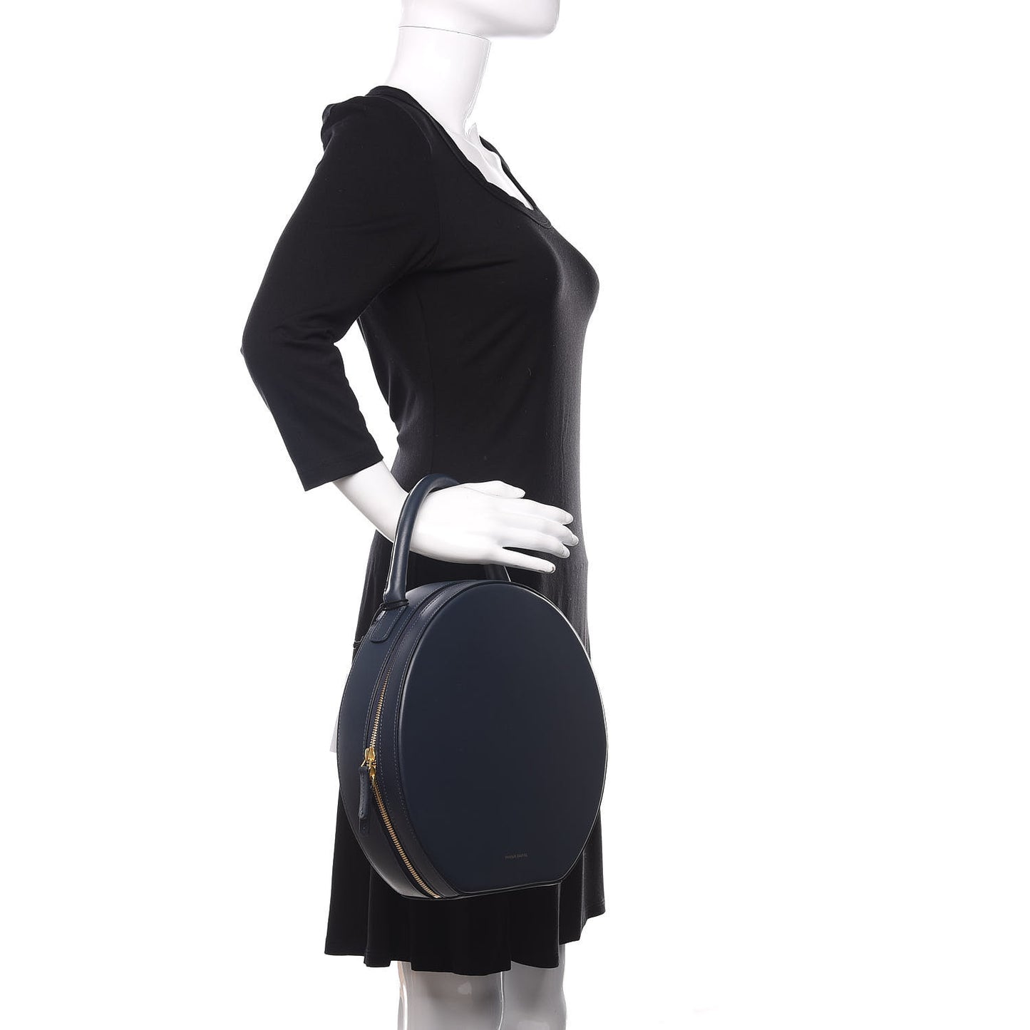 Calfskin Circle Bag Navy