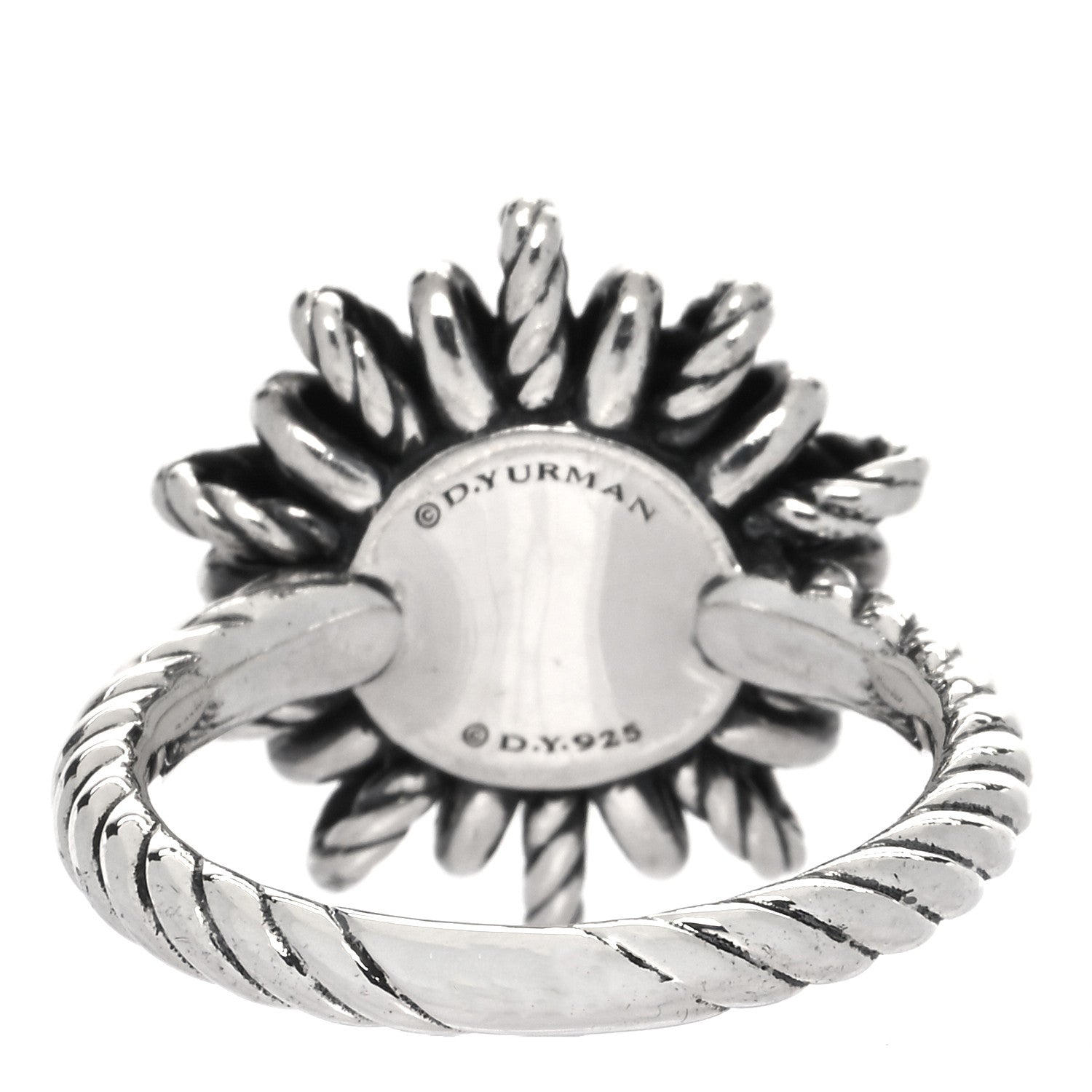 David Yurman Sterling Silver Pearl 19mm Starburst Ring 54 7 3 of 3