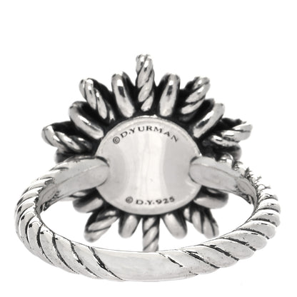 David Yurman Sterling Silver Pearl 19mm Starburst Ring 54 7 3 of 3