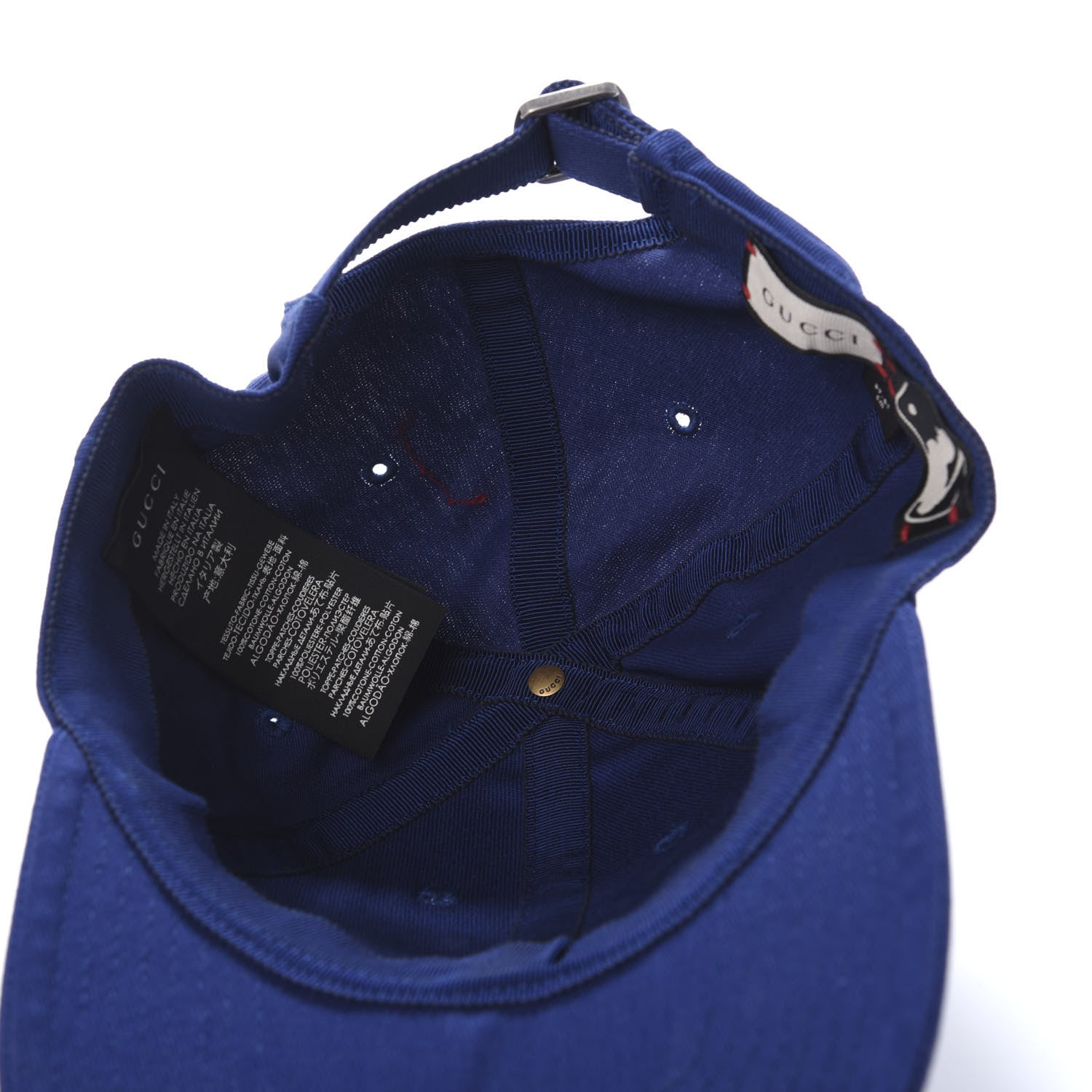 Gucci X MLB Cotton NY Yankees Baseball Hat 57-61 Blue 7 of 9
