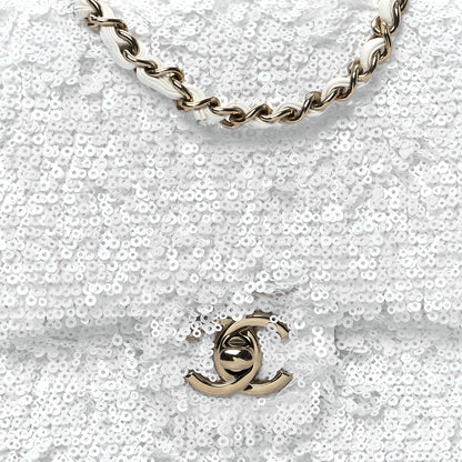Chanel Sequin Mini Rectangular Flap White 8 of 11