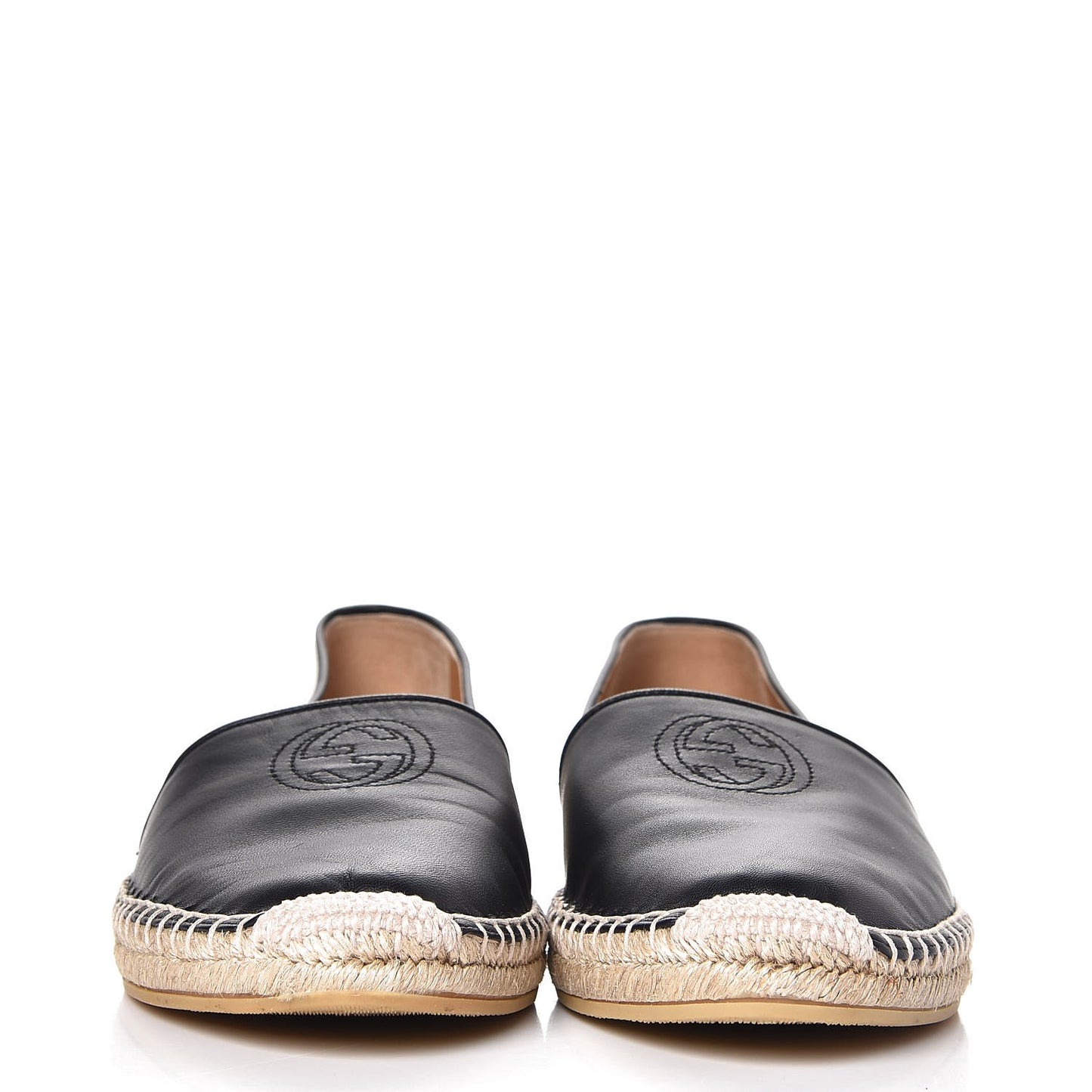 Nappa Canvas Espadrilles 38.5 Natural Black