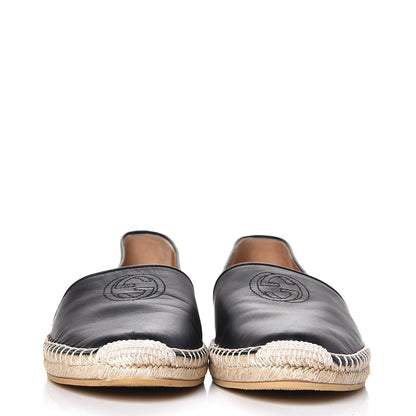 Gucci Nappa Canvas Espadrilles 38.5 Natural Black 2 of 12