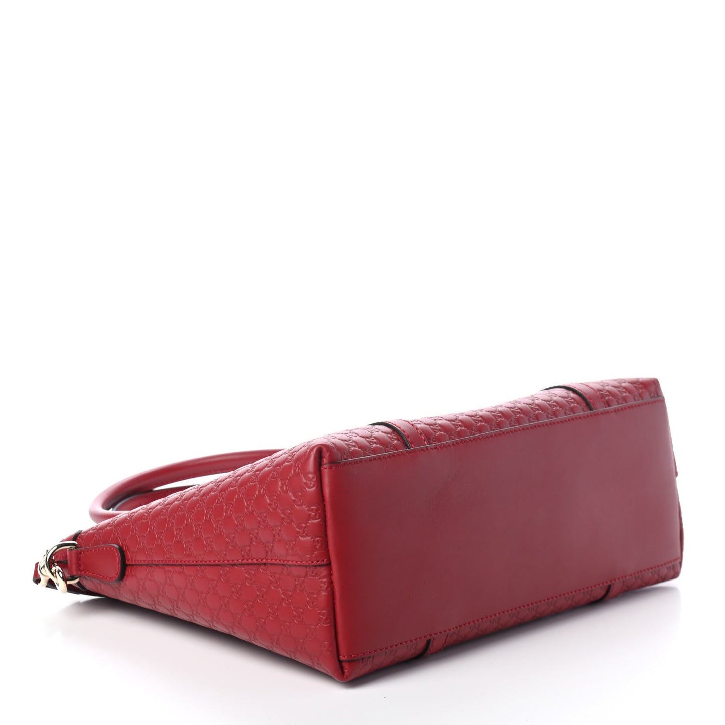 Soft Microguccissima Small Zippered Satchel Rosso